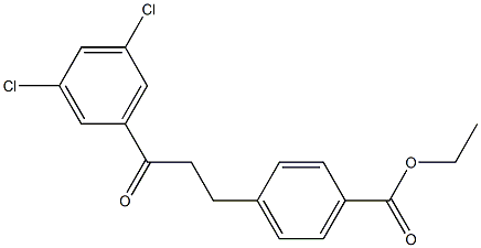 3-(4-CARBOETHOXYPHENYL)-3',5'-DICHLOROPROPIOPHENONE Struktur