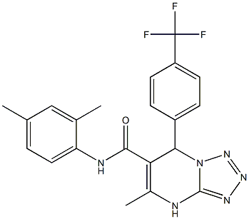 N-(2,4-DIMETHYLPHENYL)-5-METHYL-7-[4-(TRIFLUOROMETHYL)PHENYL]-4,7-DIHYDROTETRAZOLO[1,5-A]PYRIMIDINE-6-CARBOXAMIDE Struktur