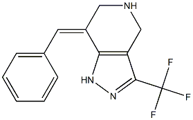 7-(E)-BENZYLIDENE-4,5,6,7-TETRAHYDRO-3-(TRIFLUOROMETHYL)PYRAZOLO-[4,3-C]-PYRIDINE Struktur