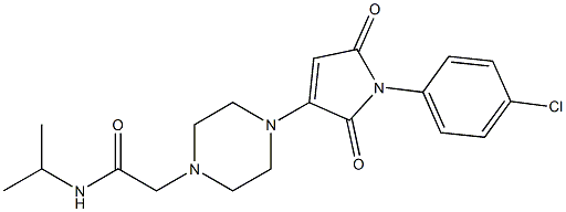 2-{4-[1-(4-CHLOROPHENYL)-2,5-DIOXO-2,5-DIHYDRO-1H-PYRROL-3-YL]PIPERAZIN-1-YL}-N-ISOPROPYLACETAMIDE Struktur