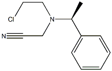 (S)-[(2-CHLOROETHYL)-(1-PHENYLETHYL)-AMINO]-ACETONITRILE Struktur