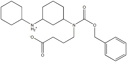 N-CARBOBENZOXY-N-METHYLAMINOBUTYRIC ACID DICYCLOHEXYLAMMONIUM SALT Struktur