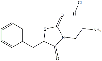 3-(2-AMINO-ETHYL)-5-BENZYL-THIAZOLIDINE-2,4-DIONE HYDROCHLORIDE Struktur