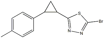 2-BROMO-5-[2-(4-METHYLPHENYL)CYCLOPROPYL]-1,3,4-THIADIAZOLE Struktur