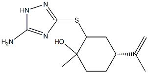 (4R)-2-[(5-AMINO-1H-1,2,4-TRIAZOL-3-YL)THIO]-4-ISOPROPENYL-1-METHYLCYCLOHEXANOL Struktur