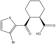 CIS-2-(3-BROMO-2-THENOYL)CYCLOHEXANE-1-CARBOXYLIC ACID Struktur