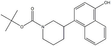 1-BOC-3-(4-HYDROXY-NAPHTHALEN-1-YL)-PIPERIDINE Struktur