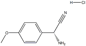 (R)-(-)-2-AMINO-2-(4-METHOXYPHENYL)-ACETONITRILE HYDROCHLORIDE Struktur