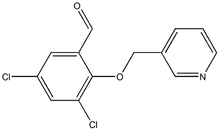 3,5-DICHLORO-2-(PYRIDIN-3-YLMETHOXY)BENZALDEHYDE Struktur