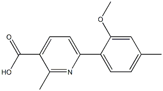 6-(2-METHOXY-4-METHYLPHENYL)-2-METHYLPYRIDINE-3-CARBOXYLIC ACID Struktur