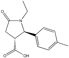 (2R,3R)-1-ETHYL-2-(4-METHYLPHENYL)-5-OXOPYRROLIDINE-3-CARBOXYLIC ACID Struktur