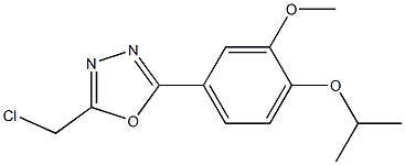 2-(CHLOROMETHYL)-5-(4-ISOPROPOXY-3-METHOXYPHENYL)-1,3,4-OXADIAZOLE Struktur