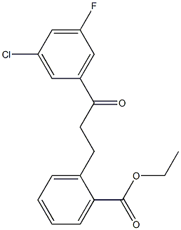 3-(2-CARBOETHOXYPHENYL)-3'-CHLORO-5'-FLUOROPROPIOPHENONE Struktur