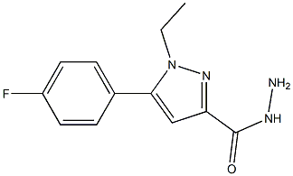 1-ETHYL-5-(4-FLUOROPHENYL)-1H-PYRAZOLE-3-CARBOHYDRAZIDE Struktur