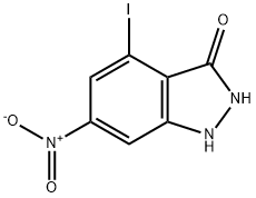 4-IODO-3-HYDROXY-6-NITROINDAZOLE Struktur