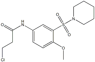 3-CHLORO-N-[4-METHOXY-3-(PIPERIDIN-1-YLSULFONYL)PHENYL]PROPANAMIDE Struktur