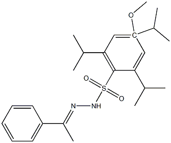 4-METHOXYACETOPHENONE-2,4,6-TRIS(ISOPROPYL)BENZENESULFONYLHYDRAZONE Struktur