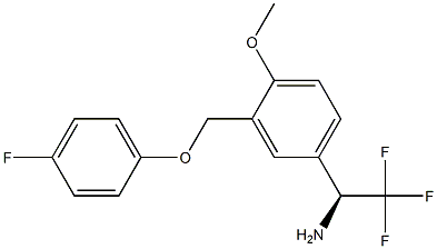 (1S)-2,2,2-TRIFLUORO-1-(3-[(4-FLUOROPHENOXY)METHYL]-4-METHOXYPHENYL)ETHYLAMINE Struktur