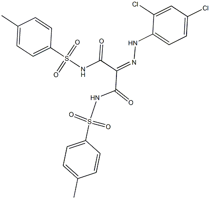 2-(2-(2,4-DICHLOROPHENYL)HYDRAZONO)-N1,N3-BIS(P-TOLYLSULFONYL)MALONAMIDE Struktur