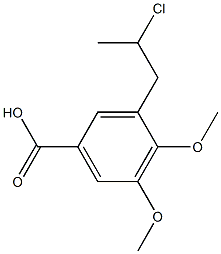 3-(2-CHLOROPROPYL)-4,5-DIMETHOXYBENZOIC ACID Struktur