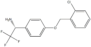 (1R)-1-(4-[(2-CHLOROPHENYL)METHOXY]PHENYL)-2,2,2-TRIFLUOROETHYLAMINE Struktur