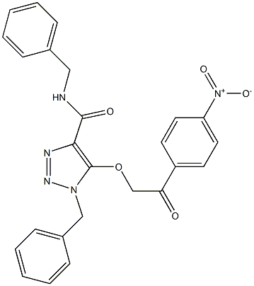 N,1-DIBENZYL-5-[2-(4-NITROPHENYL)-2-OXOETHOXY]-1H-1,2,3-TRIAZOLE-4-CARBOXAMIDE Struktur