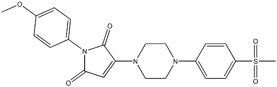 1-(4-METHOXYPHENYL)-3-{4-[4-(METHYLSULFONYL)PHENYL]-1-PIPERAZINYL}-1H-PYRROLE-2,5-DIONE Struktur