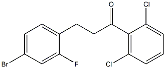 3-(4-BROMO-2-FLUOROPHENYL)-2',6'-DICHLOROPROPIOPHENONE Struktur