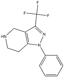 4,5,6,7-TETRAHYDRO-1-PHENYL-3-(TRIFLUOROMETHYL)PYRAZOLO-[4,3-C]-PYRIDINE Struktur