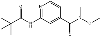 2-(2,2-DIMETHYL-PROPIONYLAMINO)-N-METHOXY-N-METHYL-ISONICOTINAMIDE Struktur