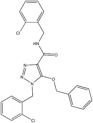 5-(BENZYLOXY)-N,1-BIS(2-CHLOROBENZYL)-1H-1,2,3-TRIAZOLE-4-CARBOXAMIDE Struktur