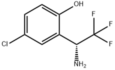 2-((1R)-1-AMINO-2,2,2-TRIFLUOROETHYL)-4-CHLOROPHENOL Struktur