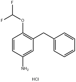 3-BENZYL-4-(DIFLUOROMETHOXY)ANILINE HYDROCHLORIDE Struktur