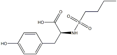 (S)-2-(BUTANE-1-SULFONYLAMINO)-3-(4-HYDROXY-PHENYL)-PROPIONIC ACID Struktur