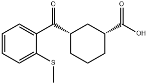 CIS-3-(2-THIOMETHYLBENZOYL)CYCLOHEXANE-1-CARBOXYLIC ACID Struktur