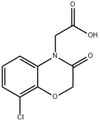 (8-CHLORO-3-OXO-2,3-DIHYDRO-BENZO[1,4]OXAZIN-4-YL)-ACETIC ACID Struktur