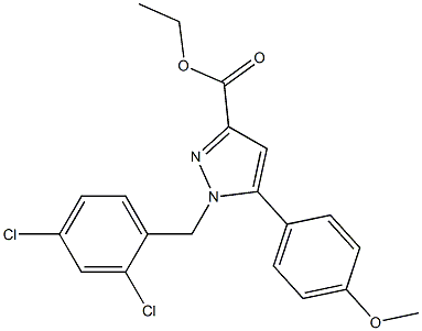 ETHYL 1-(2,4-DICHLOROBENZYL)-5-(4-METHOXYPHENYL)-1H-PYRAZOLE-3-CARBOXYLATE Struktur