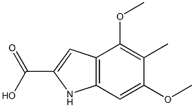 4,6-DIMETHOXY-5-METHYL-1H-INDOLE-2-CARBOXYLIC ACID Struktur