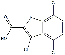 3,4,7-TRICHLORO-1-BENZOTHIOPHENE-2-CARBOXYLIC ACID Struktur