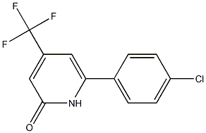 6-(4-CHLOROPHENYL)-4-(TRIFLUOROMETHYL)PYRIDIN-2(1H)-ONE Struktur