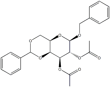 BENZYL 2,3-DI-O-ACETYL-4,6-O-BENZYLIDENE-BETA-D-GALACTOPYRANOSIDE Struktur