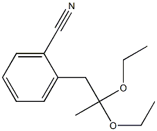 2,2-DIETHOXYPROPYLBENZONITRILE Struktur