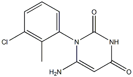 6-AMINO-1-(3-CHLORO-2-METHYLPHENYL)PYRIMIDINE-2,4(1H,3H)-DIONE Struktur