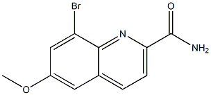 8-BROMO-6-METHOXYQUINOLINE-2-CARBOXAMIDE Struktur