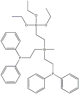 BIS(2-DIPHENYLPHOSPHINOETHYL)-METHYLSILYLETHYLTRIETHOXYSILANE Struktur