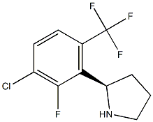 (2R)-2-[3-CHLORO-2-FLUORO-6-(TRIFLUOROMETHYL)PHENYL]PYRROLIDINE Struktur