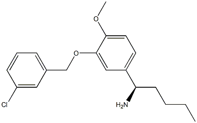 (1R)-1-(3-[(3-CHLOROPHENYL)METHOXY]-4-METHOXYPHENYL)PENTYLAMINE Struktur