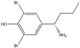 4-((1S)-1-AMINOBUTYL)-2,6-DIBROMOPHENOL Struktur