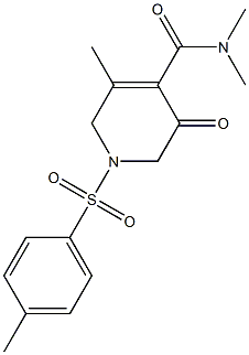 5-METHYL-3-OXO-1-(TOLUENE-4-SULFONYL)-1,2,3,6-TETRAHYDROPYRIDINE-4-CARBOXYLIC ACID DIMETHYLAMIDE Struktur