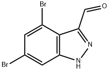 4,6-DIBROMO-1H-INDAZOLE-3-CARBOXALDEHYDE Struktur